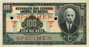 p71s from Brazil: 100 Mil Reis from 1936