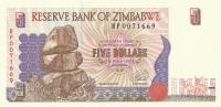 p5a from Zimbabwe: 5 Dollars from 1997