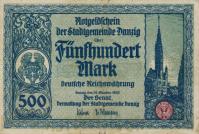 p14 from Danzig: 500 Mark from 1922