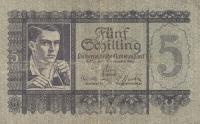 p121a from Austria: 5 Schilling from 1945