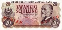 p136s from Austria: 20 Schilling from 1956