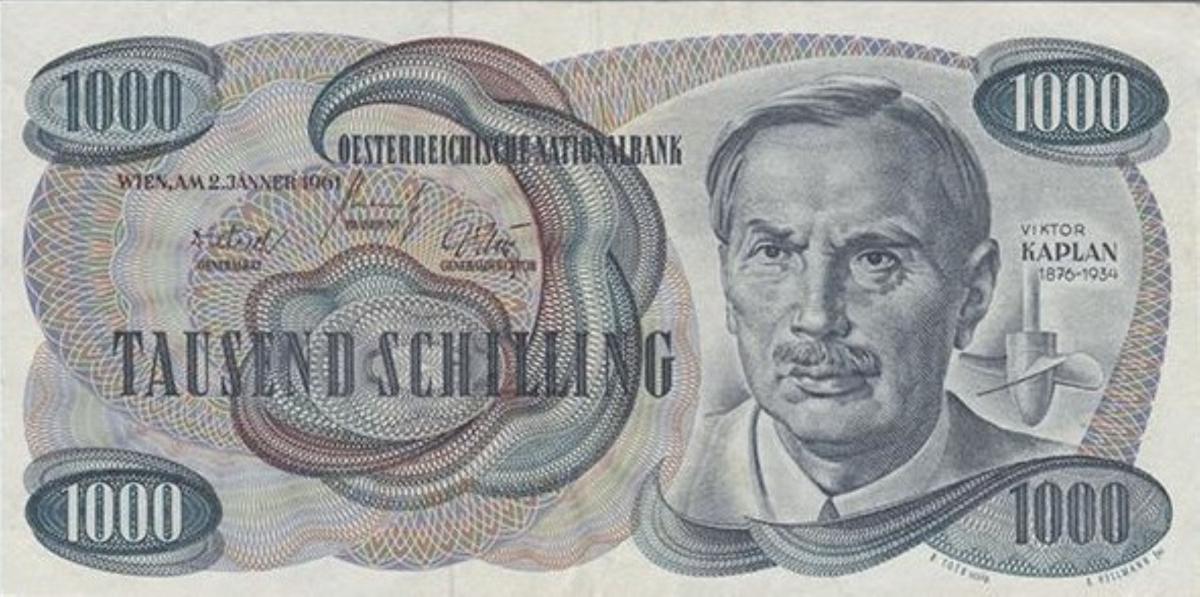 Front of Austria p140a: 1000 Schilling from 1961