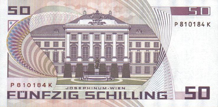 Back of Austria p149: 50 Schilling from 1986