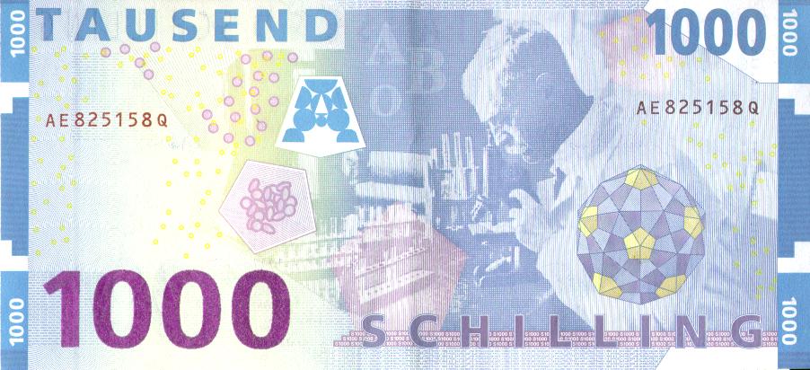 Back of Austria p155a: 1000 Schilling from 1997