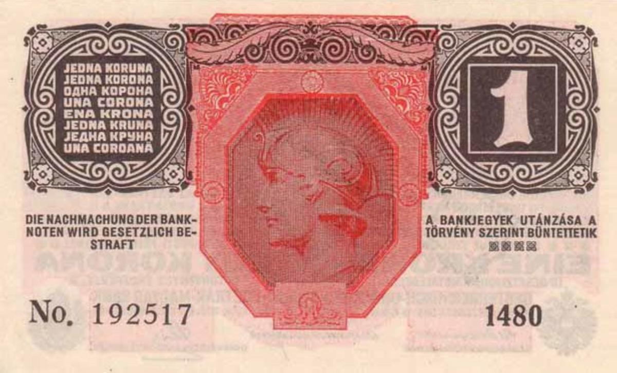 Back of Austria p41: 1 Krone from 1920