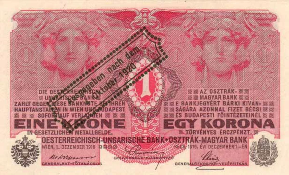 Front of Austria p41: 1 Krone from 1920