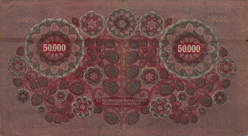 Back of Austria p80: 50000 Kroner from 1922