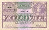 p85 from Austria: 10000 Kroner from 1924