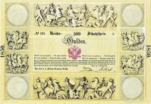 pA130 from Austria: 500 Gulden from 1850