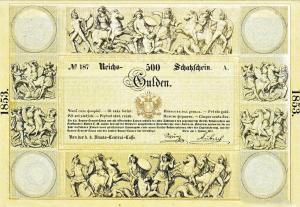 pA145a from Austria: 500 Gulden from 1853