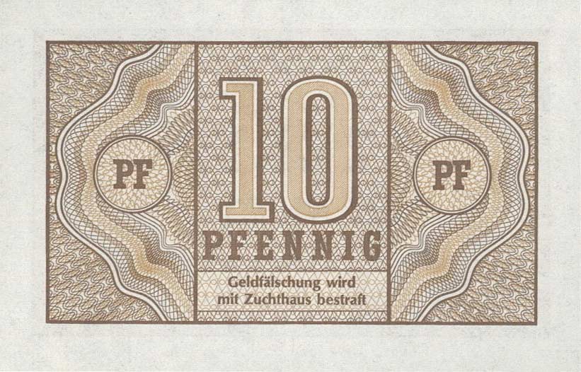 Back of German Federal Republic p26: 10 Pfennig from 1967