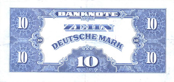Back of German Federal Republic p5a: 10 Deutsche Mark from 1948