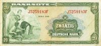 p6a from German Federal Republic: 20 Deutsche Mark from 1948