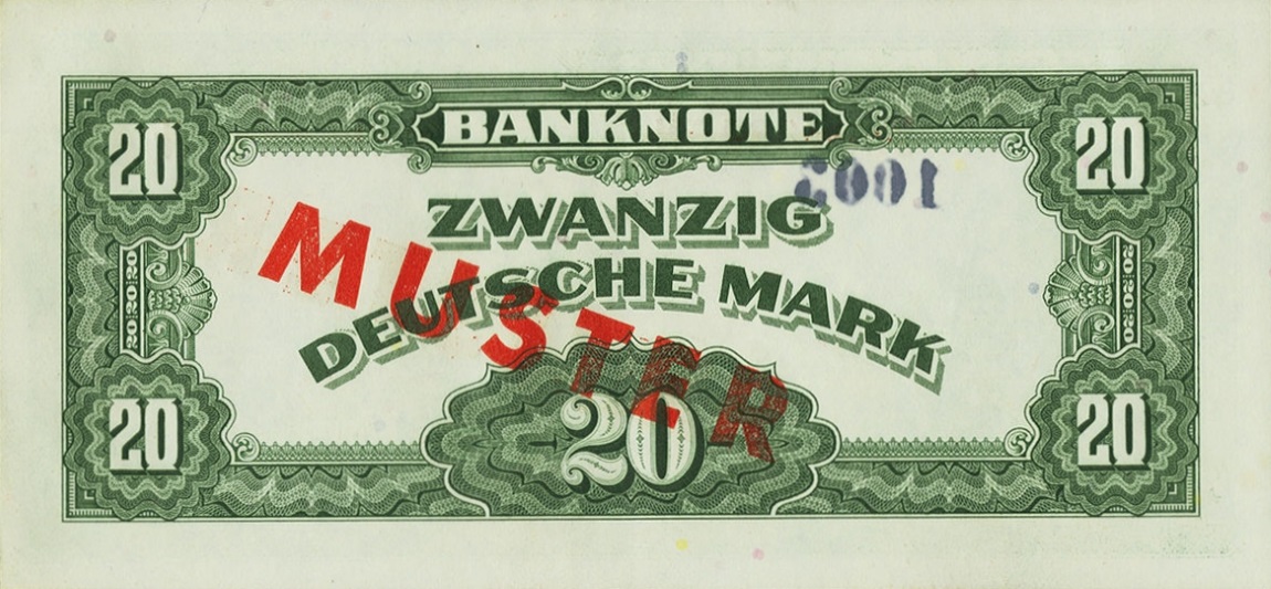 Back of German Federal Republic p6s2: 20 Deutsche Mark from 1948