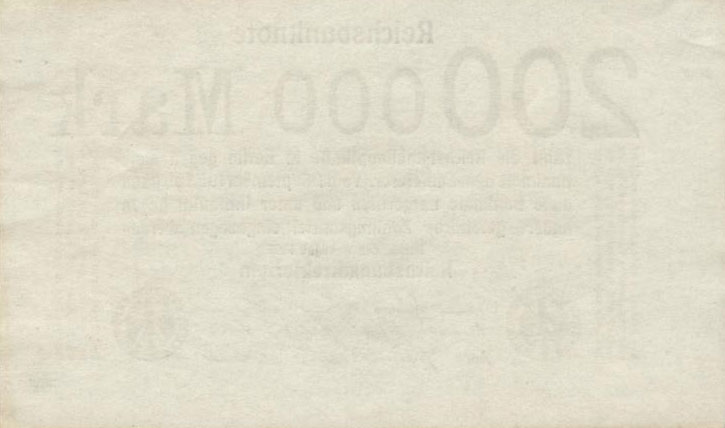 Back of Germany p100: 200000 Mark from 1923