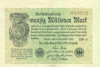 p108a from Germany: 20000000 Mark from 1923