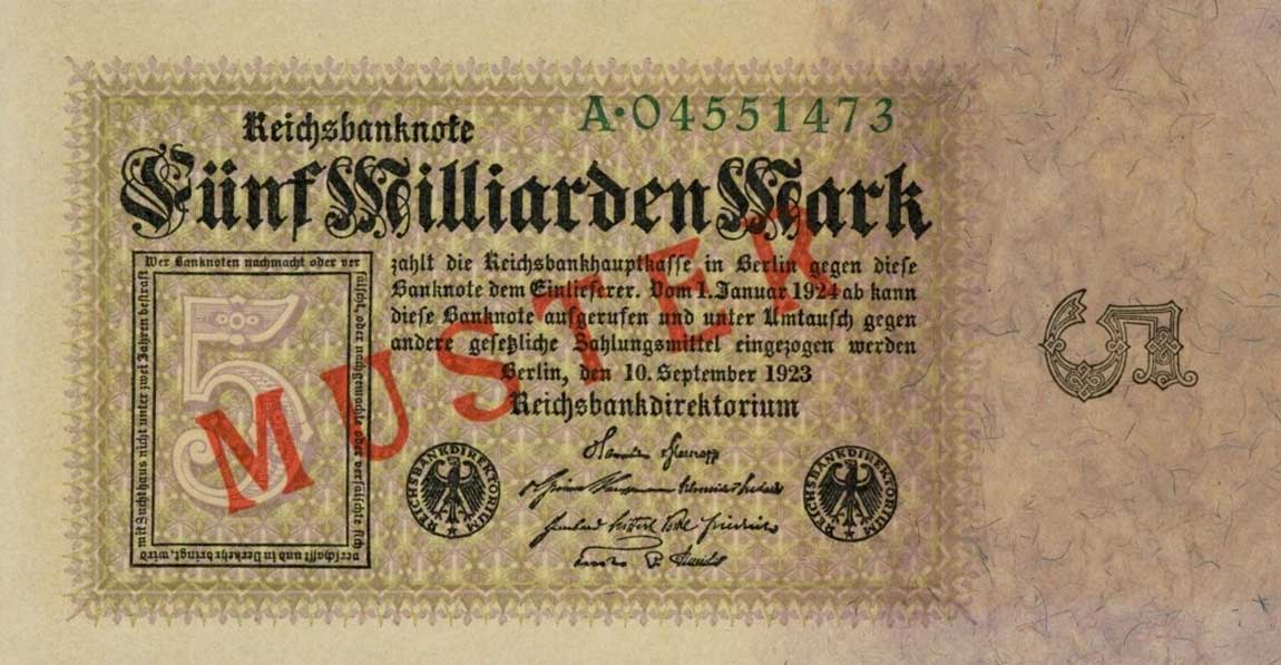 Front of Germany p115s: 50000000000 Mark from 1923