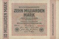 p117e from Germany: 10000000000 Mark from 1923