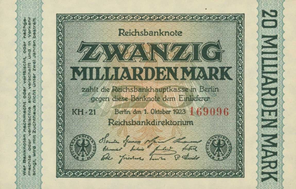 Front of Germany p118c: 20000000000 Mark from 1923