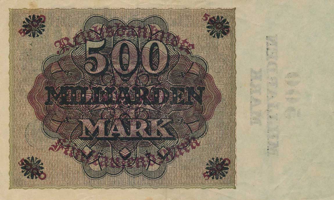 Back of Germany p124b: 500000000000 Mark from 1923