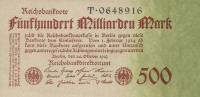 p127a from Germany: 500000000000 Mark from 1923