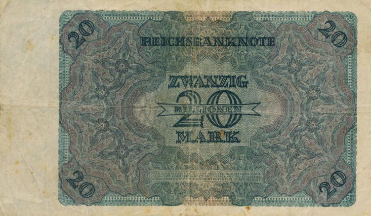 Back of Germany p138a: 20000000000000 Mark from 1924