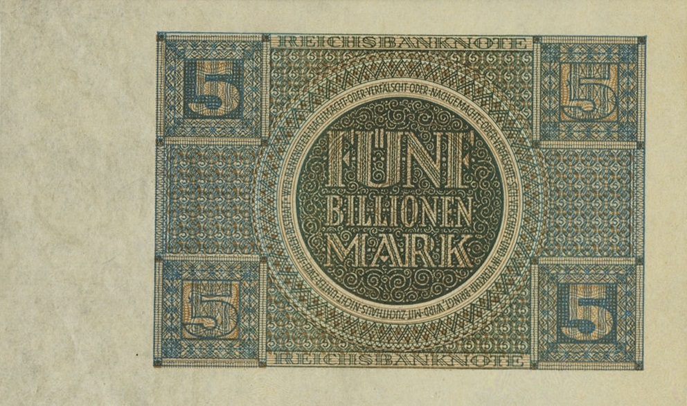 Back of Germany p141: 5000000000000 Mark from 1924