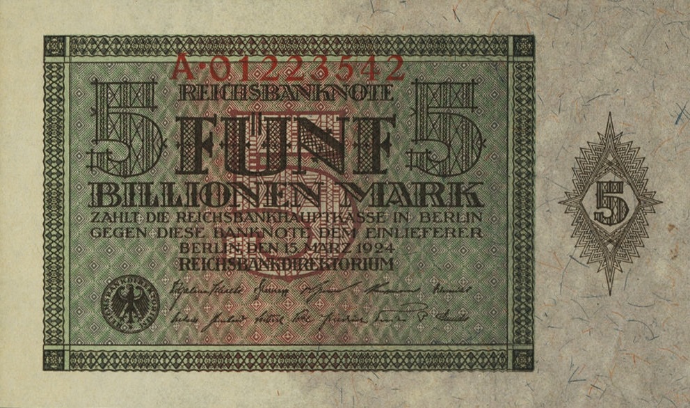 Front of Germany p141: 5000000000000 Mark from 1924