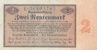 p162a from Germany: 2 Rentenmark from 1923