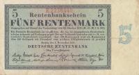 p163 from Germany: 5 Rentenmark from 1923