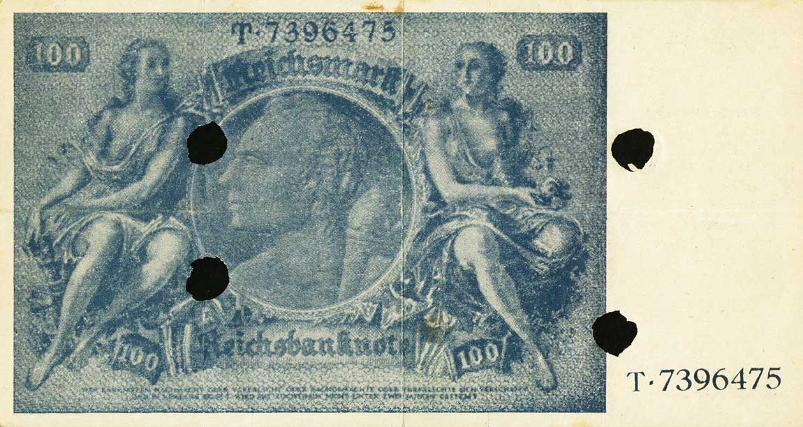 Back of Germany p190b: 100 Reichsmark from 1945