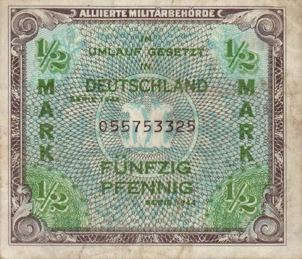 Front of Germany p191a: 0.5 Mark from 1944