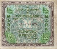 Gallery image for Germany p191a: 0.5 Mark from 1944