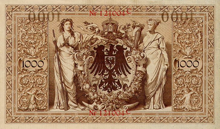 Back of Germany p21: 1000 Mark from 1898