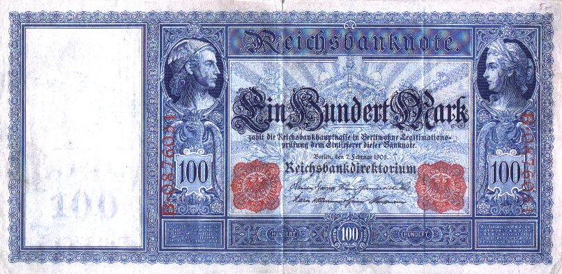 Front of Germany p35: 100 Mark from 1908