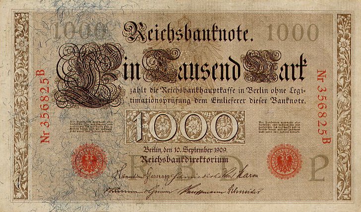 Front of Germany p39: 1000 Mark from 1909