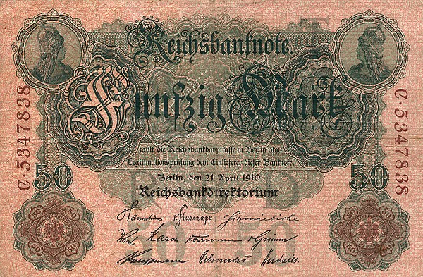 Front of Germany p41: 50 Mark from 1910
