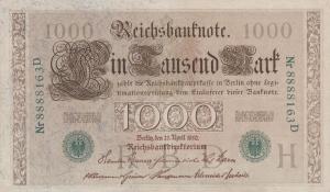 Gallery image for Germany p45b: 1000 Mark from 1910