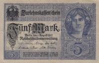 p56b from Germany: 5 Mark from 1917