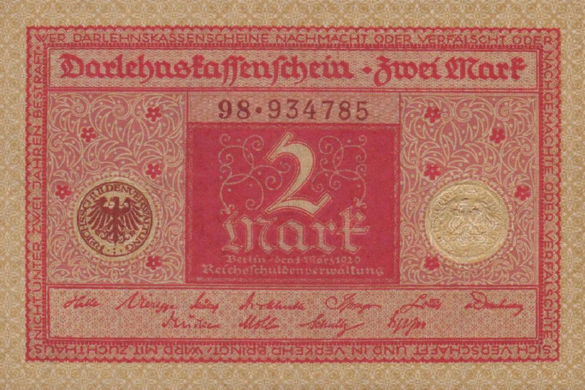 Front of Germany p59: 2 Mark from 1920