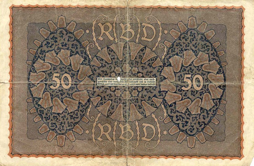 Back of Germany p66: 50 Mark from 1919