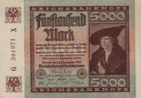 Gallery image for Germany p81c: 5000 Mark from 1922
