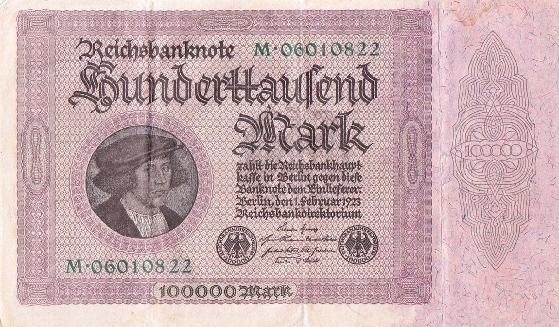 Front of Germany p83b: 100000 Mark from 1923