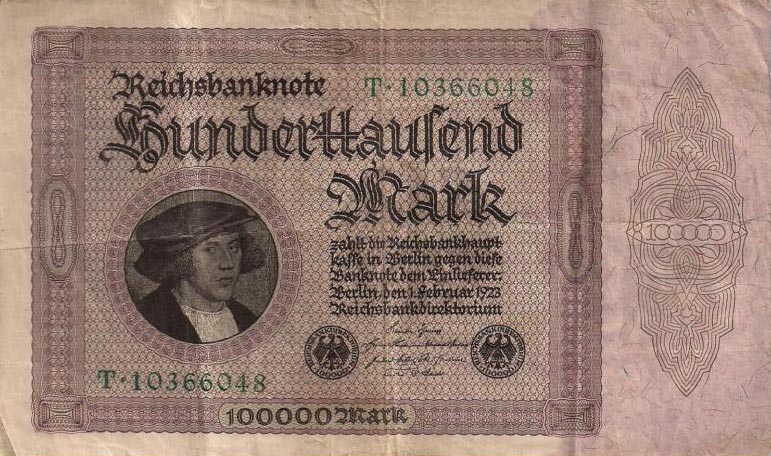 Front of Germany p83c: 100000 Mark from 1923