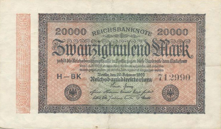 Front of Germany p85a: 20000 Mark from 1923