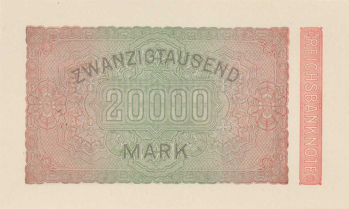 Back of Germany p85f: 20000 Mark from 1923