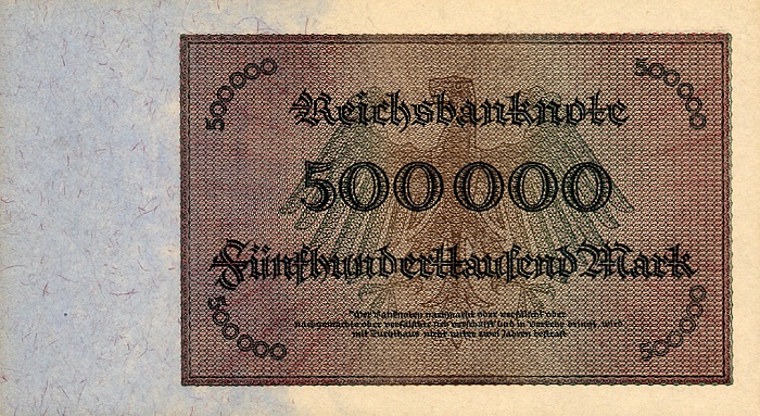 Back of Germany p88b: 500000 Mark from 1923