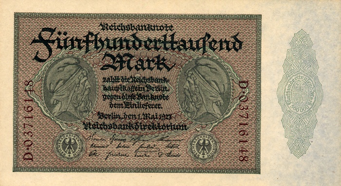 Front of Germany p88b: 500000 Mark from 1923