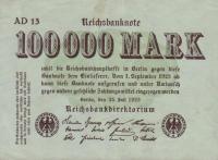 p91b from Germany: 100000 Mark from 1923