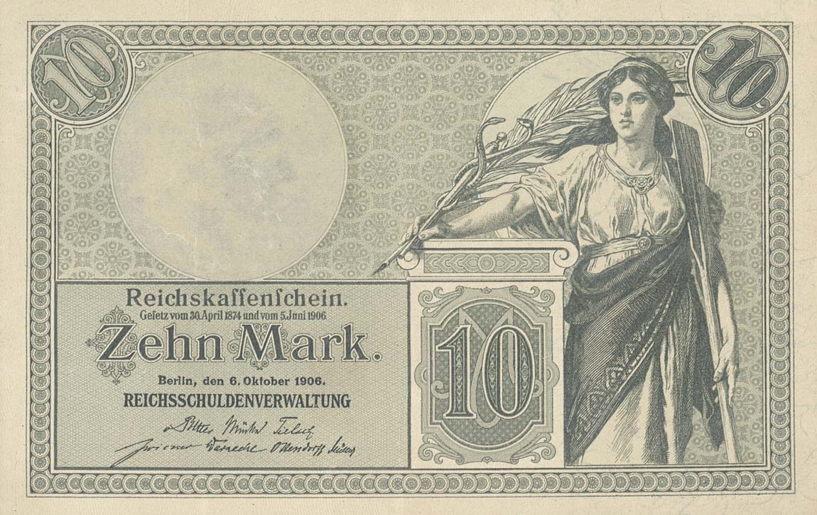 Front of Germany p9b: 10 Mark from 1906